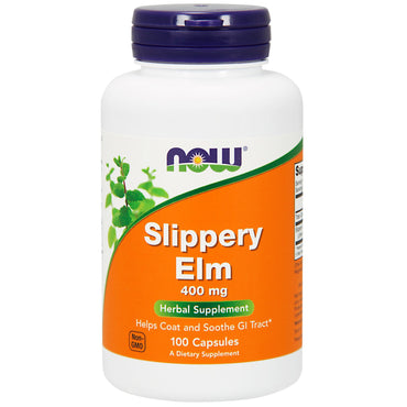 Now Foods, Slippery Elm, 400 mg, 100 Kapseln
