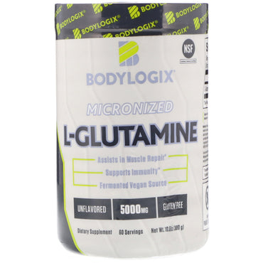 Bodylogix, Mikronizowana L-Glutamina, bez smaku, 5000 mg, 10,58 uncji (300 g)