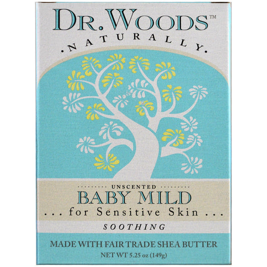 Dr. Woods, Baby Mild Castile Soap, Oparfymerad, 5,25 oz (149 g)