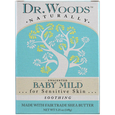 Dr. Woods, Jabón de Castilla suave para bebés, sin perfume, 5,25 oz (149 g)