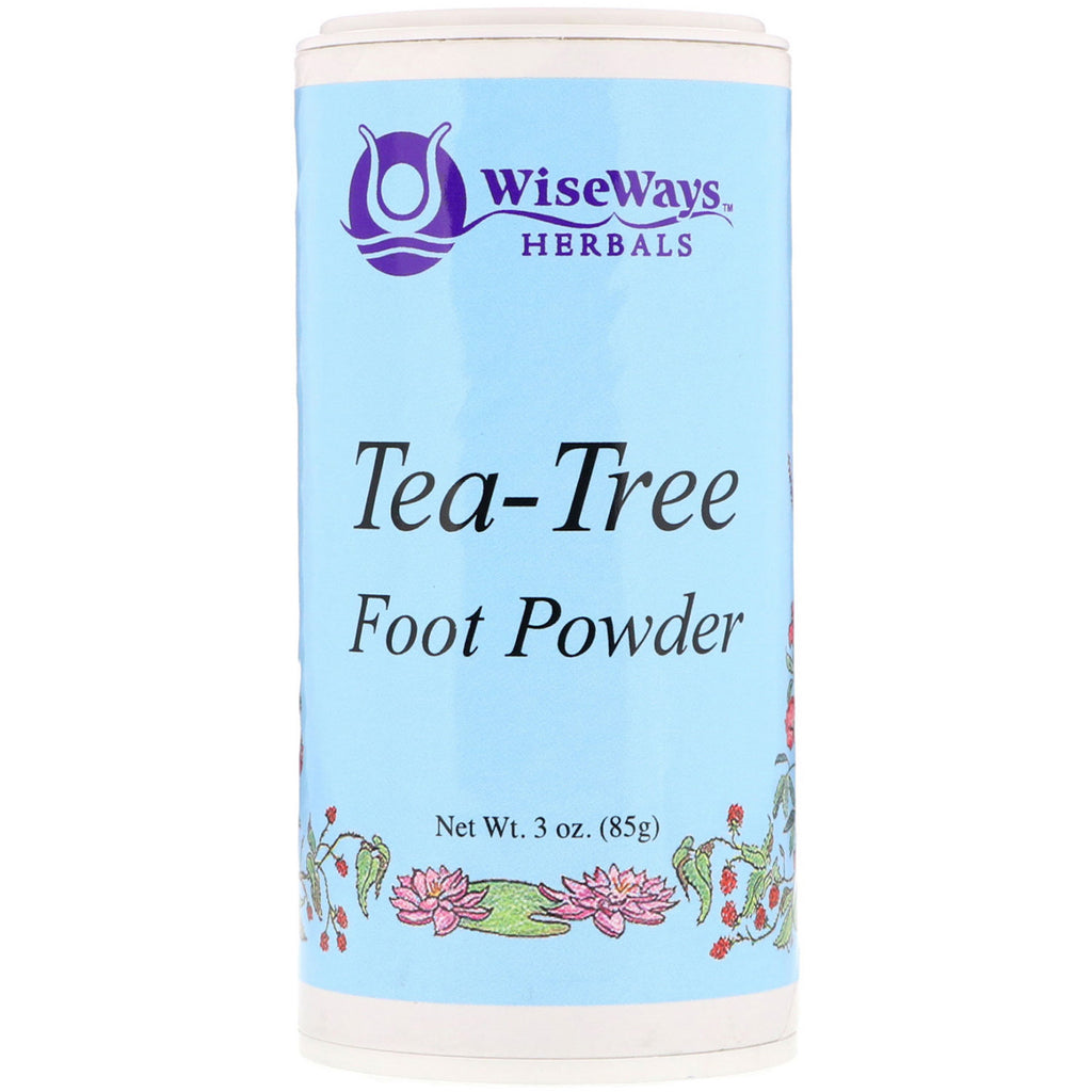 WiseWays Herbals, LLC, Poudre pour les pieds d'arbre à thé, 3 oz (85 g)
