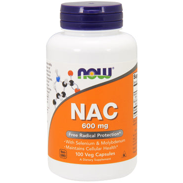 Now Foods, NAC, 600 mg, 100 capsules végétales