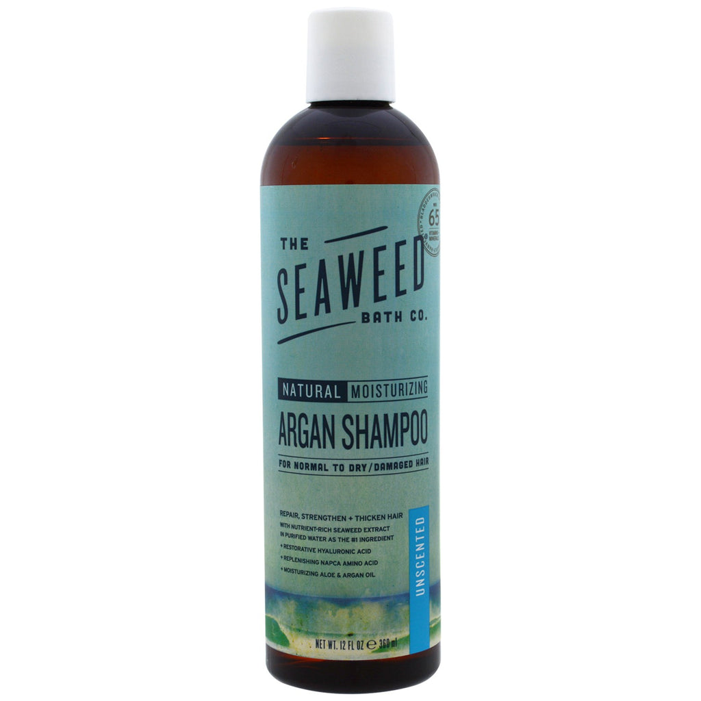 Seaweed Bath Co., natuurlijke vochtinbrengende arganshampoo, ongeparfumeerd, 12 fl oz (360 ml)