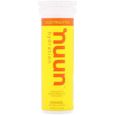 Nuun, supplément d'électrolytes effervescents, orange, 10 comprimés