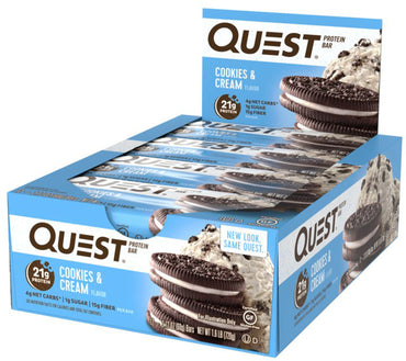 Quest Nutrition QuestBar Barrita Proteica Galletas y Crema 12 Barras 2,1 (60 g) Cada una