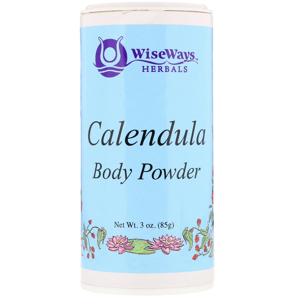 WiseWays Herbals, LLC, Pó Corporal de Calêndula, 85 g (3 oz)
