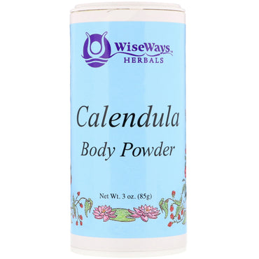 WiseWays Herbals, LLC, אבקת גוף קלנדולה, 3 אונקיות (85 גרם)