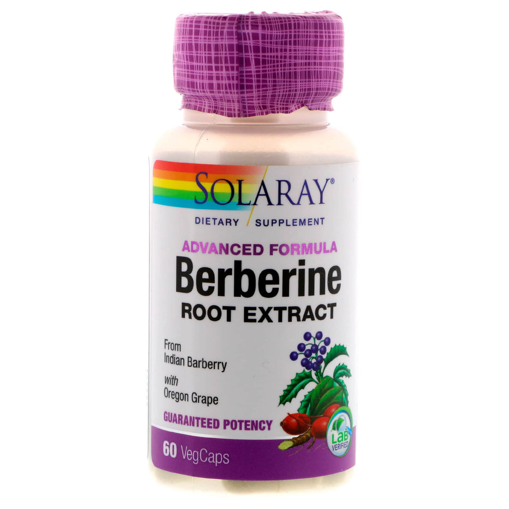 Solaray, berberinewortelextract, geavanceerde formule, 60 vegcaps