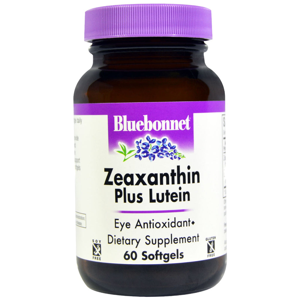 Bluebonnet Nutrition, Zeaxantina más luteína, 60 cápsulas blandas