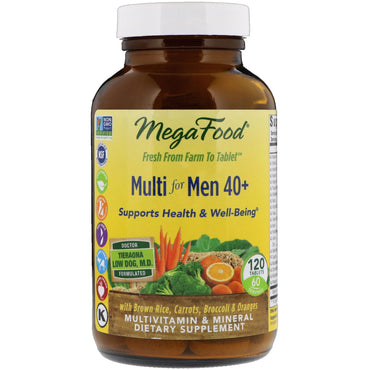 MegaFood, Multi para hombres 40+, 120 tabletas