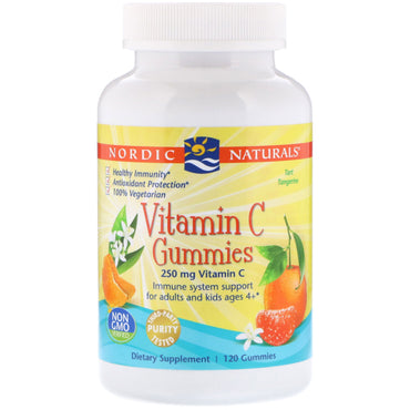 Nordic Naturals, Vitamin-C-Fruchtgummis, scharfe Mandarine, 250 mg, 120 Fruchtgummis