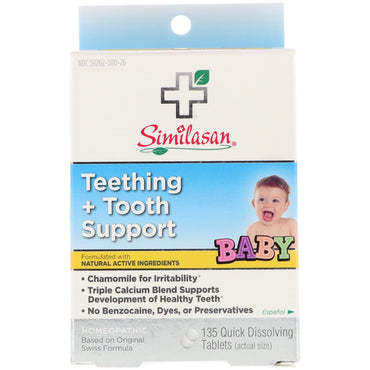 Similasan, Baby Teething + Tooth Support, 135 Quick Dissolving Tablets