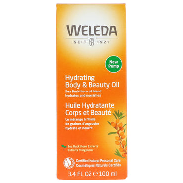 Weleda, Hydrating Body & Beauty Oil, Havtornekstrakter, 3,4 fl oz (100 ml)