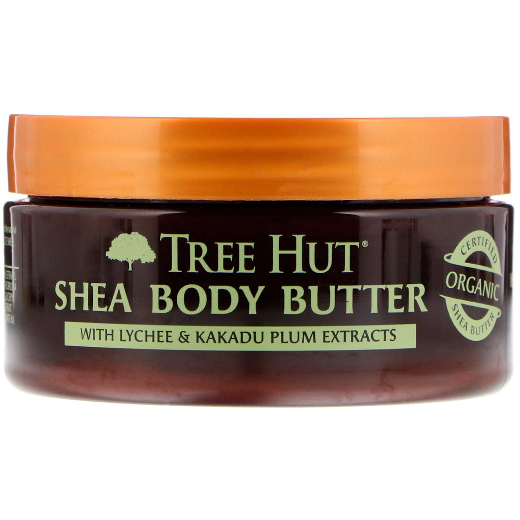 Tree Hut, Beurre corporel de karité hydratant intense 24 heures, litchi et prune, 7 oz (198 g)
