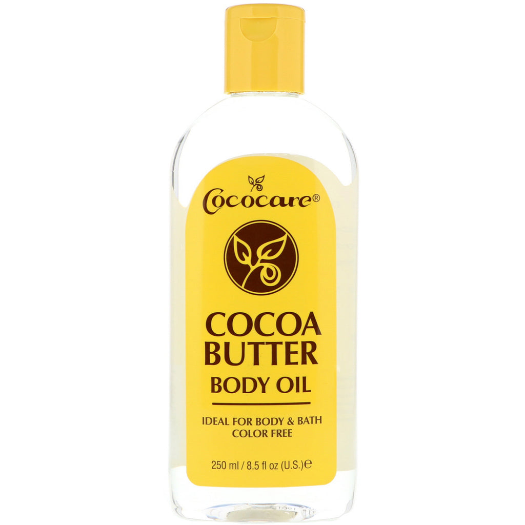 Cococare, ココアバター ボディ オイル、8.5 液量オンス (250 ml)