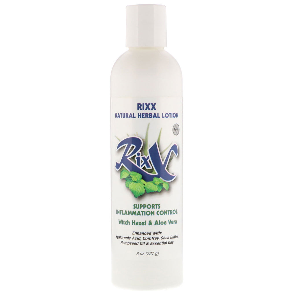 Rixx, loțiune naturală pe bază de plante, hamamelis și aloe vera, 8 oz (227 g)