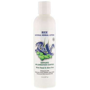 Rixx, Loção Natural de Ervas, Hamamélis e Aloe Vera, 227 g (8 oz)