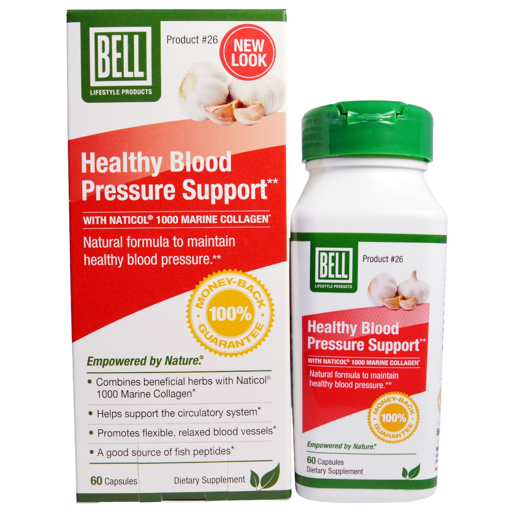 Bell Lifestyle, Healthy Blood Pressure Support, 60 Capsules