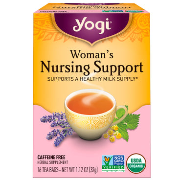 תה יוגי, תמיכה סיעודית לאישה, ללא קפאין, 16 שקיות תה, 1.12 אונקיות (32 גרם)