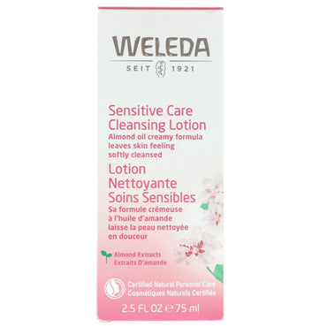 Weleda, Loción limpiadora Sensitive Care, extractos de almendras, 2,5 fl oz (75 ml)