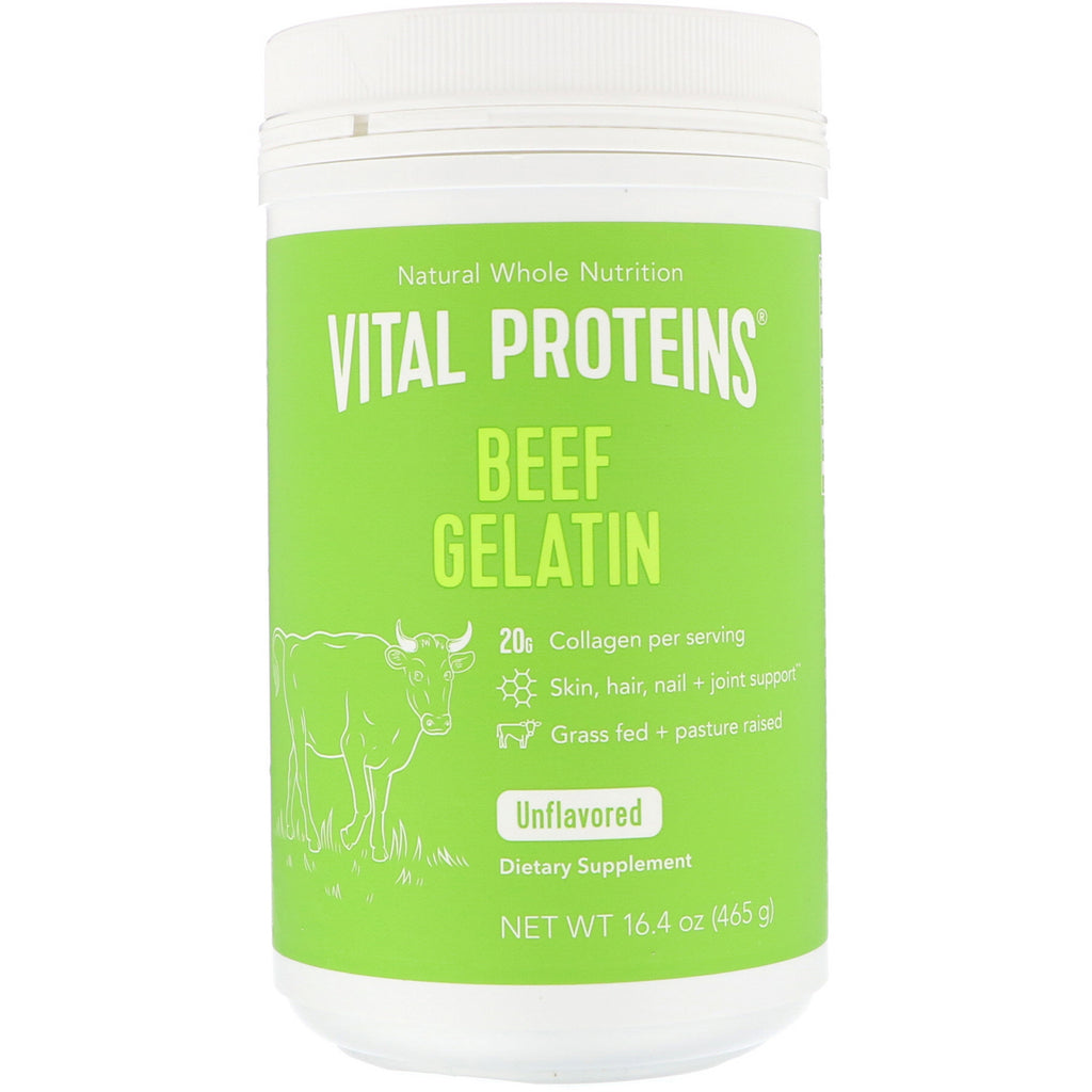 Vital Proteins 쇠고기 젤라틴 무맛 16.4 온스 (465 g)