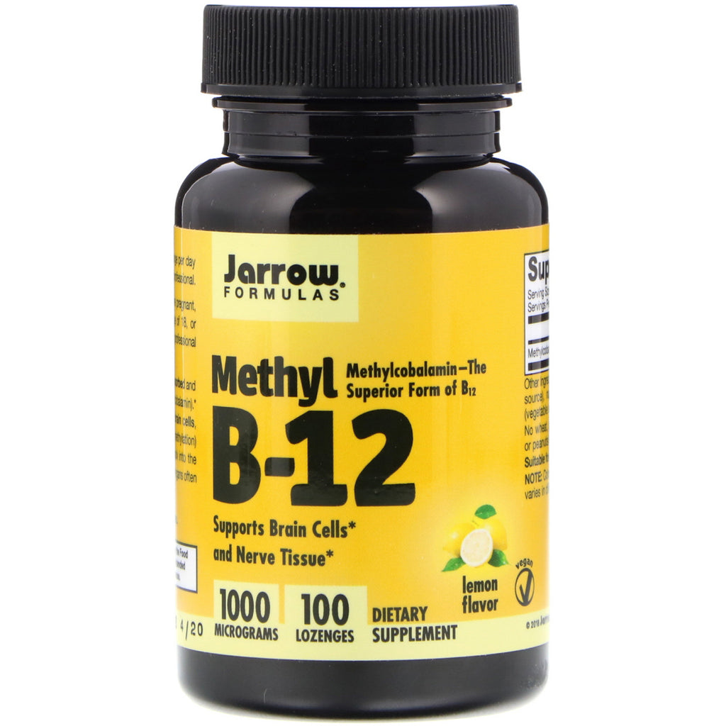 Jarrow Formulas, Methyl B-12, Zitronengeschmack, 1000 µg, 100 Lutschtabletten