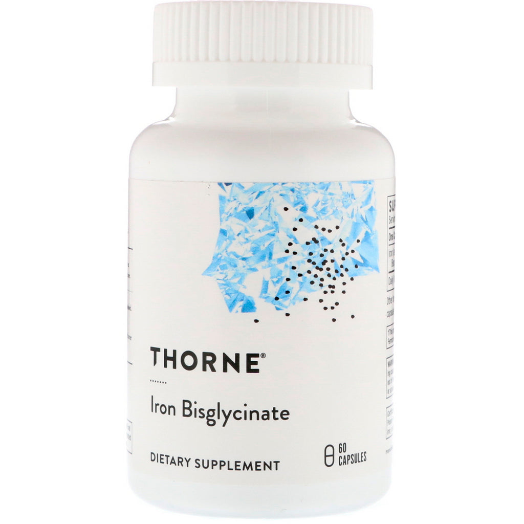 Thorne research, ijzerbisglycinaat, 60 capsules