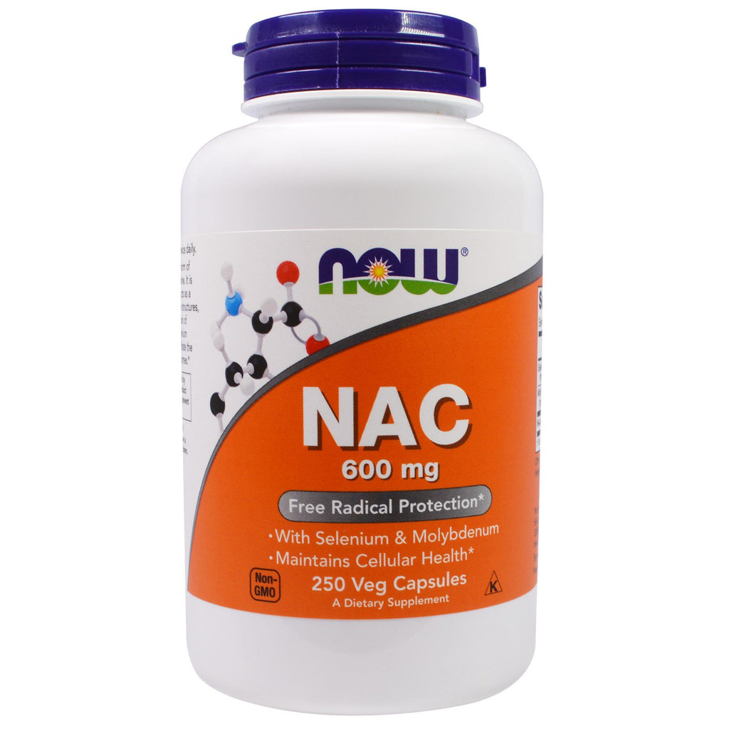 Now Foods, NAC, 600 mg, 250 vegetabiliska kapslar