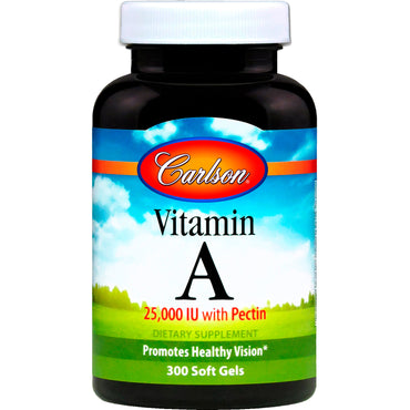Carlson Labs, Vitamin A, 25.000 IE, 300 Kapseln