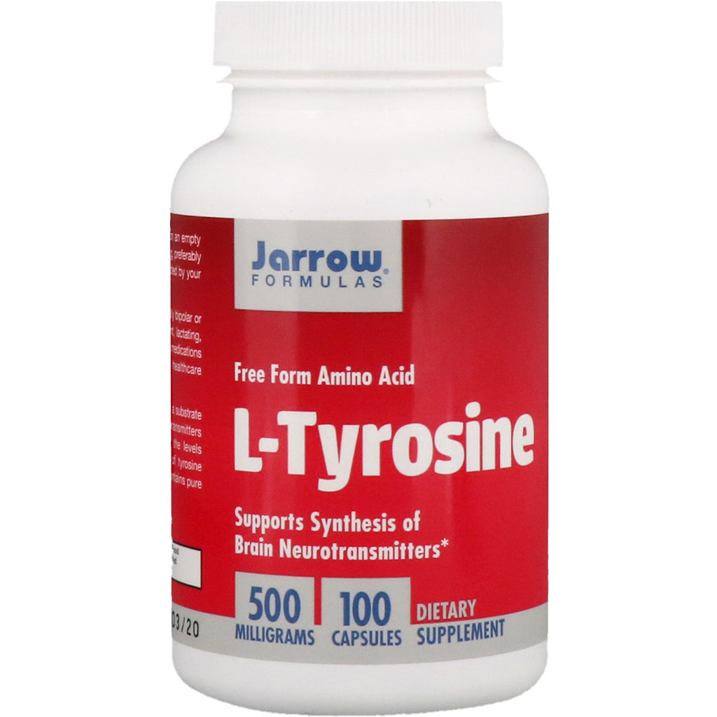Jarrow Formulas, L-tyrozyna, 500 mg, 100 kapsułek