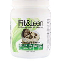 Fit & Lean, Fat Burning Meal Replacement, Cookies & Cream, 1.0 lb (450 g)