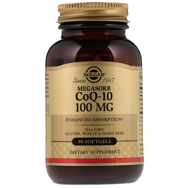 Solgar, Megasorb CoQ-10, 100 mg, 90 Cápsulas Softgel