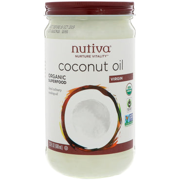 Nutiva, Huile de noix de coco, vierge, 23 fl oz (680 ml)