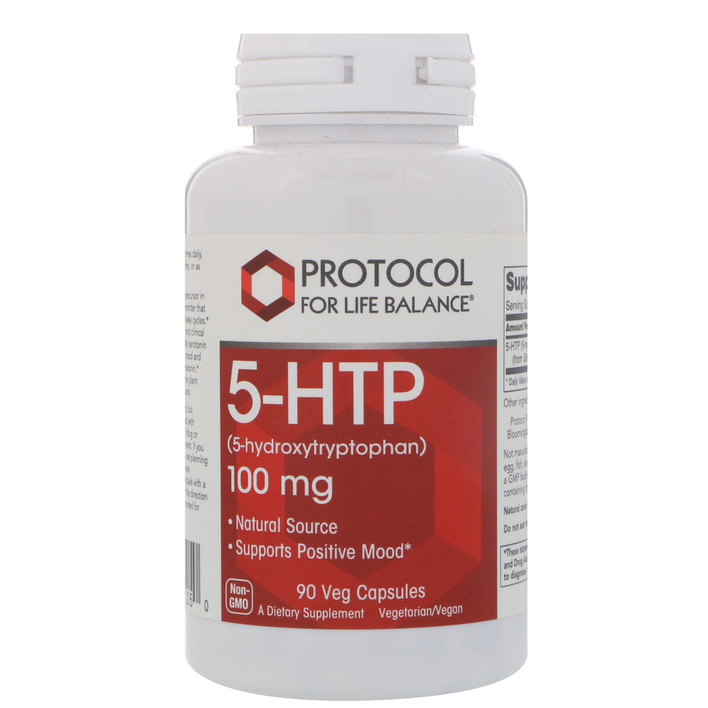 פרוטוקול לאיזון חיים, 5-HTP, 100 מ"ג, 90 כמוסות ירקות