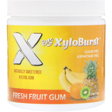 Xyloburst Xylitol tyggegummi Frisk frugt 5,29 oz (150 g) 100 stykker