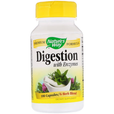 Nature's Way, Digestion, with Enzymes, 100 Capsules