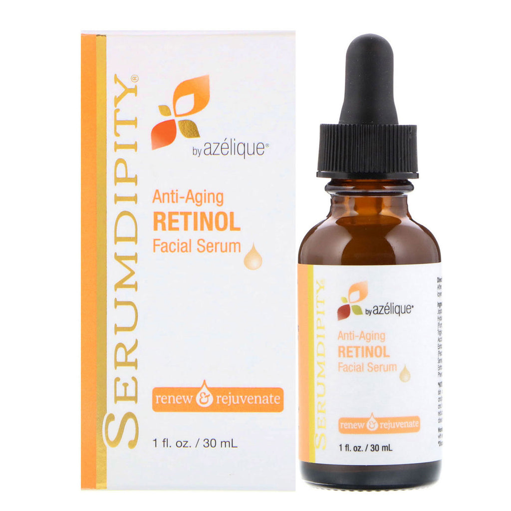 Azelique, Serumdipity, Retinol antienvejecimiento, suero facial, 1 fl oz (30 ml)