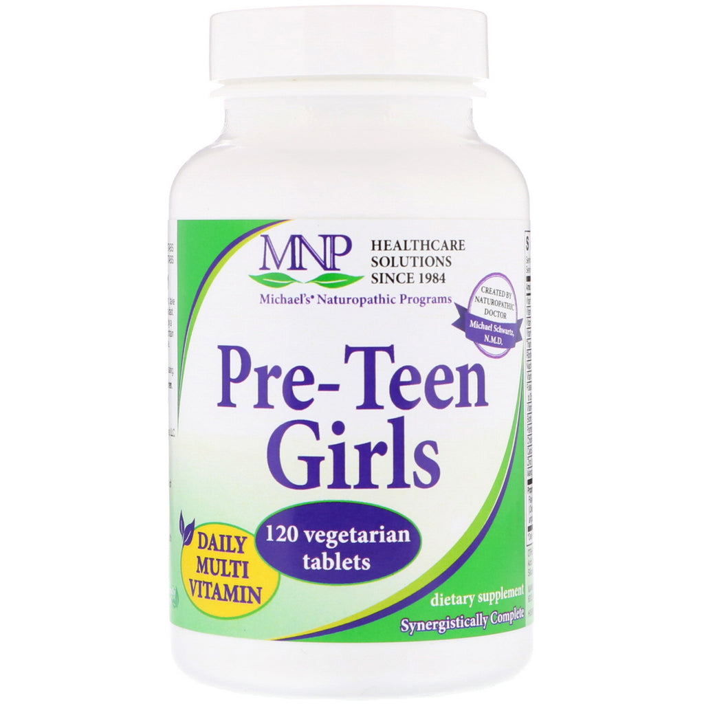 Michael's Naturopathic, Pre-Teen Girls Daily Multi Vitamin, 120 Tablete Vegetariene
