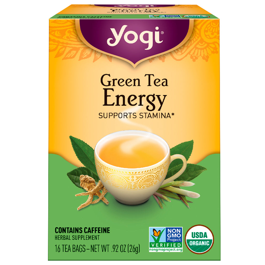 Yogi Tea, Chá Verde Energético, 16 Saquinhos de Chá, 26 g (0,92 oz)