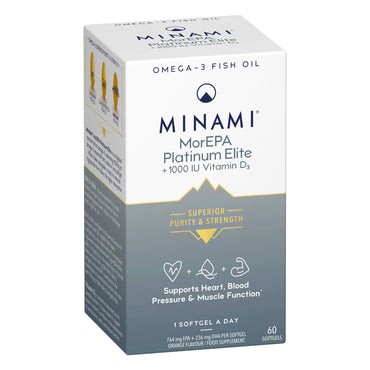 Minami MorEPA Platino + Vitamina D3 - 60 cápsulas blandas