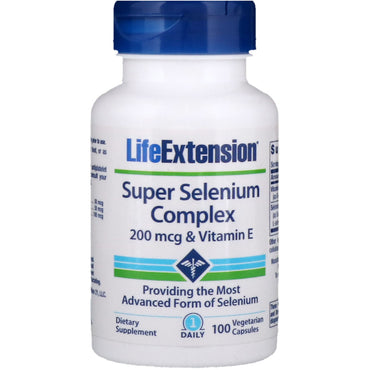 Life Extension, Complejo Súper Selenio, 100 Cápsulas Vegetarianas