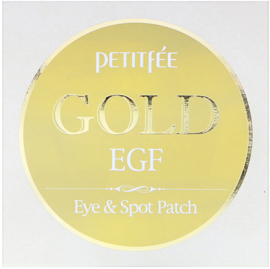 Petitfee, Gold &amp; EGF, parche para ojos y manchas, 60 parches para ojos/30 parches para manchas