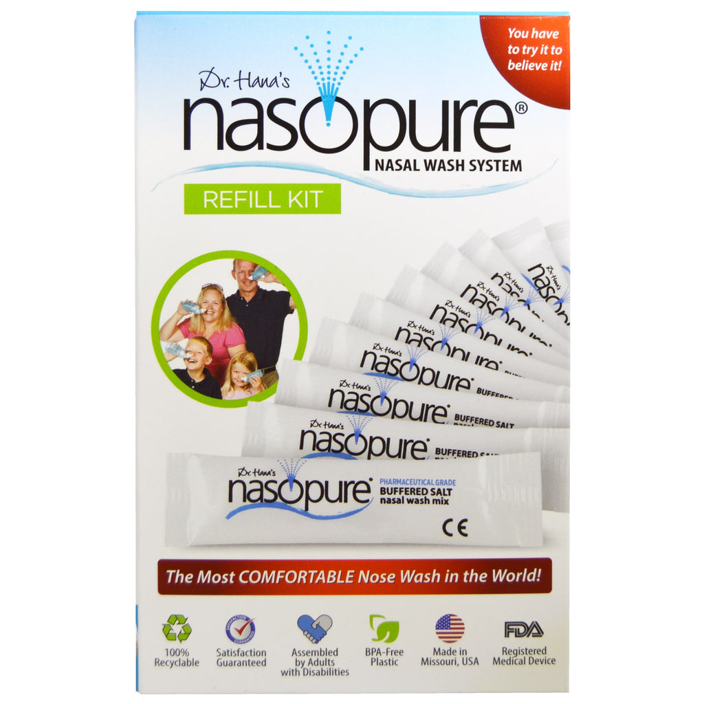 Kit de recarga do sistema de lavagem nasal Nasopure 1 kit
