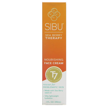 Sibu Beauty, علاج بتوت البحر، كريم مغذي للوجه، 1 أونصة سائلة (30 مل)