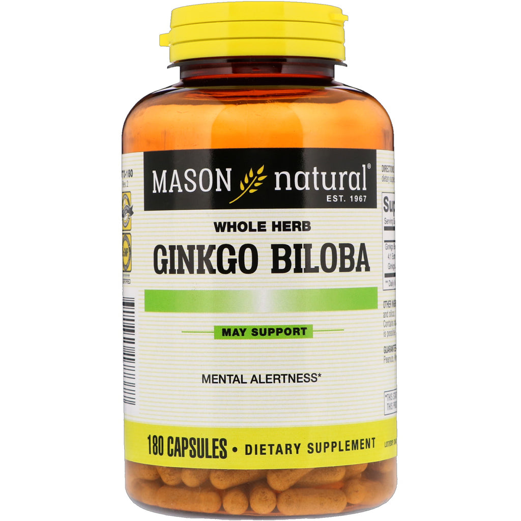 Mason naturel, ginkgo biloba, 180 capsules