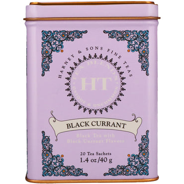 Harney & Sons, tè al ribes nero, 20 bustine di tè, 1,4 once (40 g)