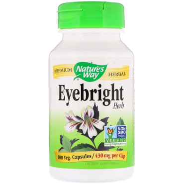 Nature's Way, Herbe Eyebright, 430 mg, 100 Veg. Gélules