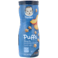 Gerber Puffs Cereal Snack Crawler 8+ Months Peach Crawler 1.48 oz (42 g)