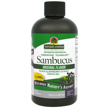 Nature's Answer, Sambucus, sabor original, 12 000 mg, 8 fl oz (240 ml)