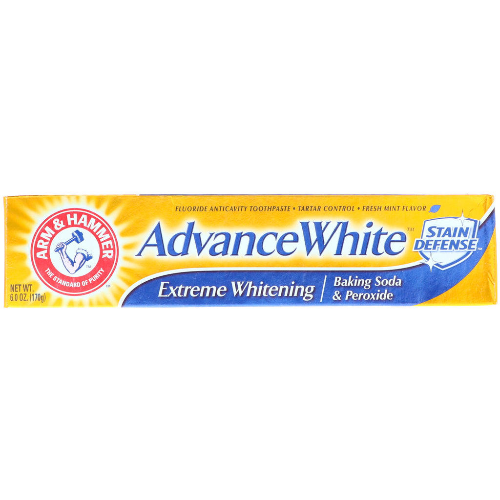 Arm & Hammer, AdvanceWhite, Extreme Whitening Tandpasta, Verse Munt, 6.0 oz (170 g)